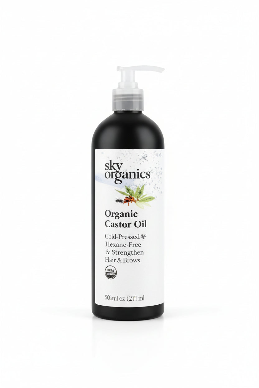 Organic Castor Oil, 16.0 Fl oz  زيت الخروع العضوي